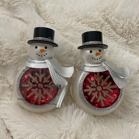 Bath & Body Works Other - BATH BODY WORKS SNOWMAN SNOWFLAKE SCENTPORTABLE HOLDER CAR VISOR CLIP FRESHENER